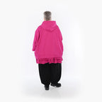  AKH Fashion Jacke in kastiger Form, aus Baumwolle, 1493.07076, Fuchsia, Ausgefallen