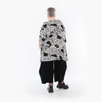  A-Form Bigshirt von AKH Fashion aus Materialmix, 1499.00593, Schwarz/Weiß, Animal, Schick