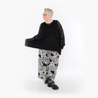  Palazzo Hose von AKH Fashion aus Materialmix, 1499.07077, Schwarz/Weiß, Animal, Schick