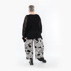  Ballonhose von AKH Fashion aus Materialmix, 1499.08069, Schwarz/Weiß, Animal, Ausgefallen