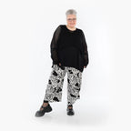  Ballonhose von AKH Fashion aus Materialmix, 1499.08069, Schwarz/Weiß, Animal, Ausgefallen