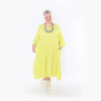 Ballonkleid von AKH Fashion aus Baumwolle, 1501.06972, Lime, Ausgefallen, Zeitlos, Schick