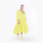 Ballonkleid von AKH Fashion aus Baumwolle, 1501.06972, Lime, Ausgefallen, Zeitlos, Schick