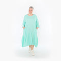 Ballonkleid von AKH Fashion aus Baumwolle, 1501.06972, Mint, Ausgefallen, Zeitlos, Schick