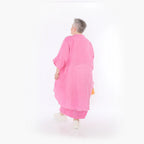  AKH Fashion Jacke in gerundeter Form, aus Baumwolle, 1501.07107, Fuchsia, Ausgefallen