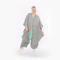  AKH Fashion Jacke in gerundeter Form, aus Baumwolle, 1501.07107, Grau, Ausgefallen, Schick
