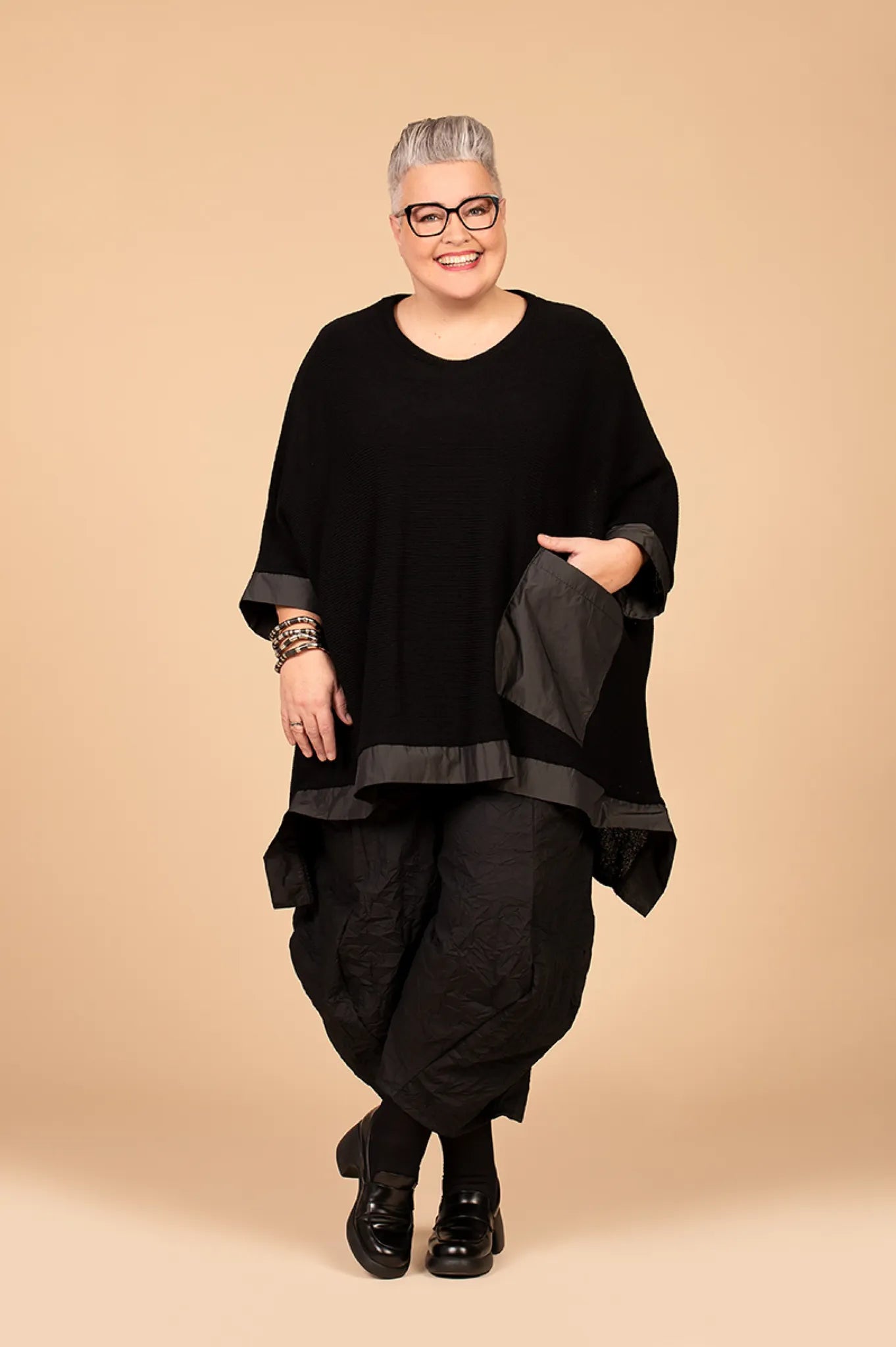 A-Form Shirt von AKH Fashion aus Baumwolle, ausgefallene, zeitlose Lagenlook Mode