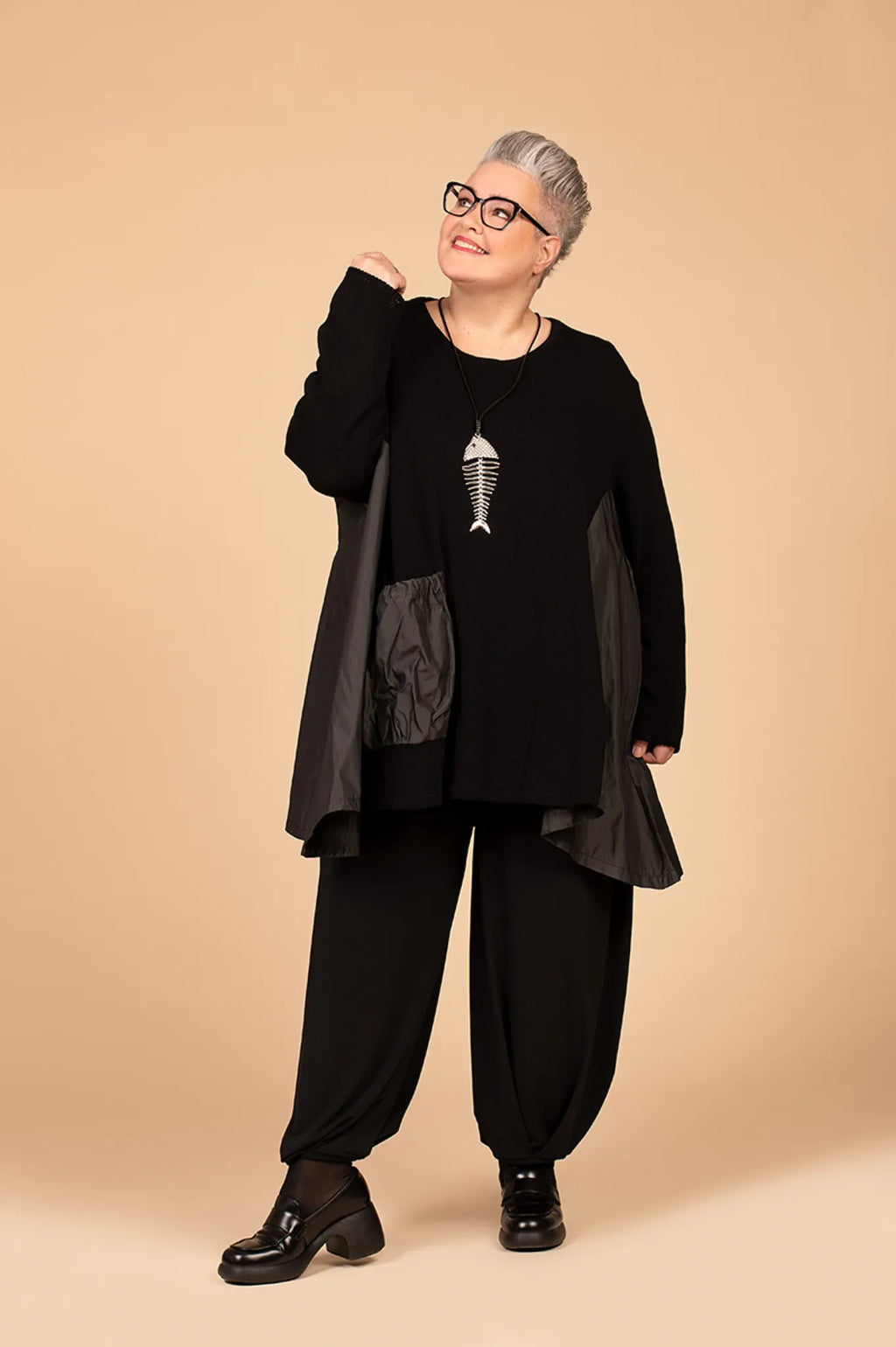 A-Form Shirt von AKH Fashion aus Baumwolle, ausgefallene, zeitlose Lagenlook Mode