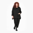  Do Your Best Shirt in gerader Form, aus Viskose, D745, Schwarz, Schick, Modern, Bequem