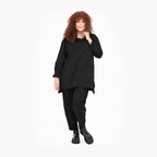  Do Your Best Shirt in gerader Form, aus Viskose, D745, Schwarz, Schick, Modern, Bequem