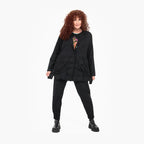  Jacke von Do Your Best aus Viskose, D746, Schwarz, Schick, Modern, Bequem