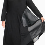  Kleid von Do Your Best aus Viskose, D767, Schwarz, Schick, Modern, Bequem