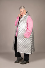  AKH Fashion Weste in gerader Form, aus Polyester, 1437.06879, Silber, Schick, Modern