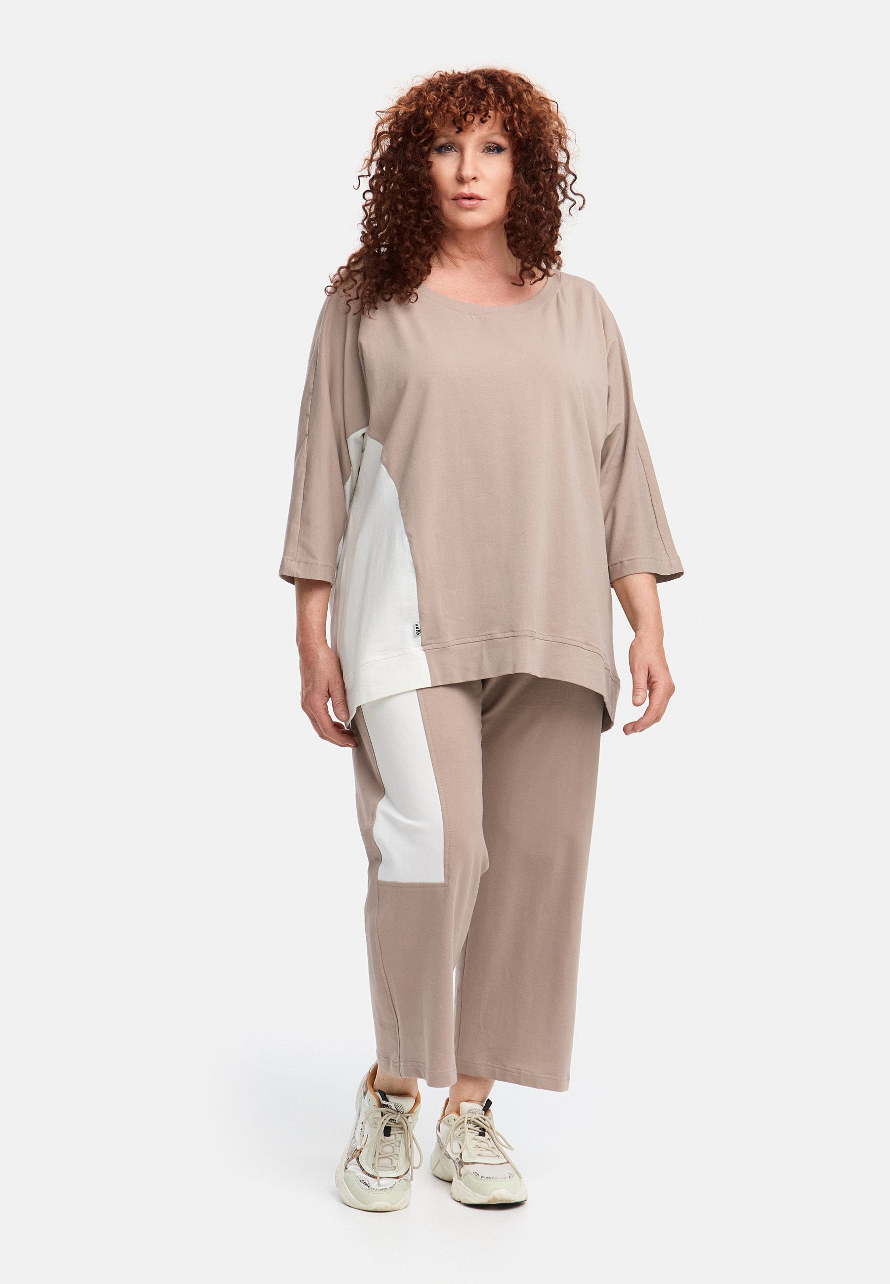  Do Your Best Shirt in gerader Form, aus Viskose, D922, Sand, Schick, Modern, Bequem
