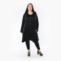  AKH Fashion Jacke in gerundeter Form, aus Polyester, 1368.05459, Schwarz, Schick, Modern