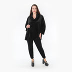  AKH Fashion Bigshirt in kastiger Form, aus Polyester, 1368.03019, Schwarz, Schick, Modern
