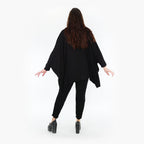  AKH Fashion Bigshirt in kastiger Form, aus Bambus, 1356.06307, Schwarz, Schick, Modern