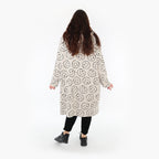  A-Form Bigshirt von AKH Fashion aus Baumwolle, 1361.06989, Beige-Schwarz, Schick, Modern