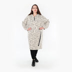  A-Form Bigshirt von AKH Fashion aus Baumwolle, 1361.06989, Beige-Schwarz, Schick, Modern