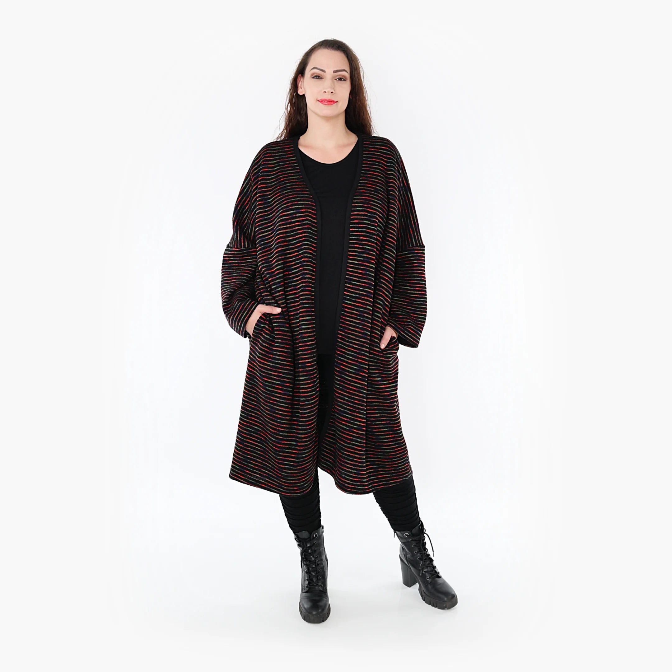 Jacke von AKH Fashion aus Baumwolle in gerader Form, ausgefallene Lagenlook Mode