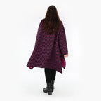  Ballonjacke von AKH Fashion aus Materialmix, 1365.06864, Schwarz-Fuchsia, Raute, Schick