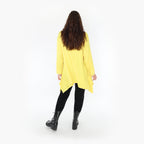  A-Form Shirt von AKH Fashion aus Viskose, 1233.1019L, Gelb, Schick, Modern, Bequem