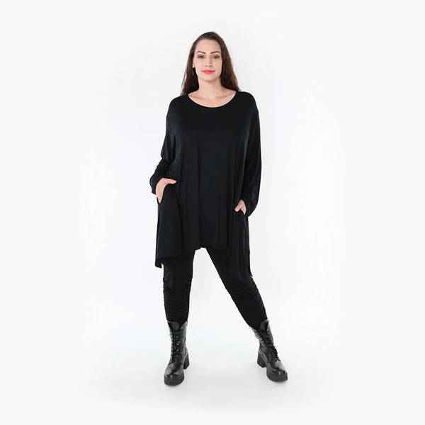 A-Form Shirt von AKH Fashion aus Viskose, ausgefallene, zeitlose Lagenlook Mode