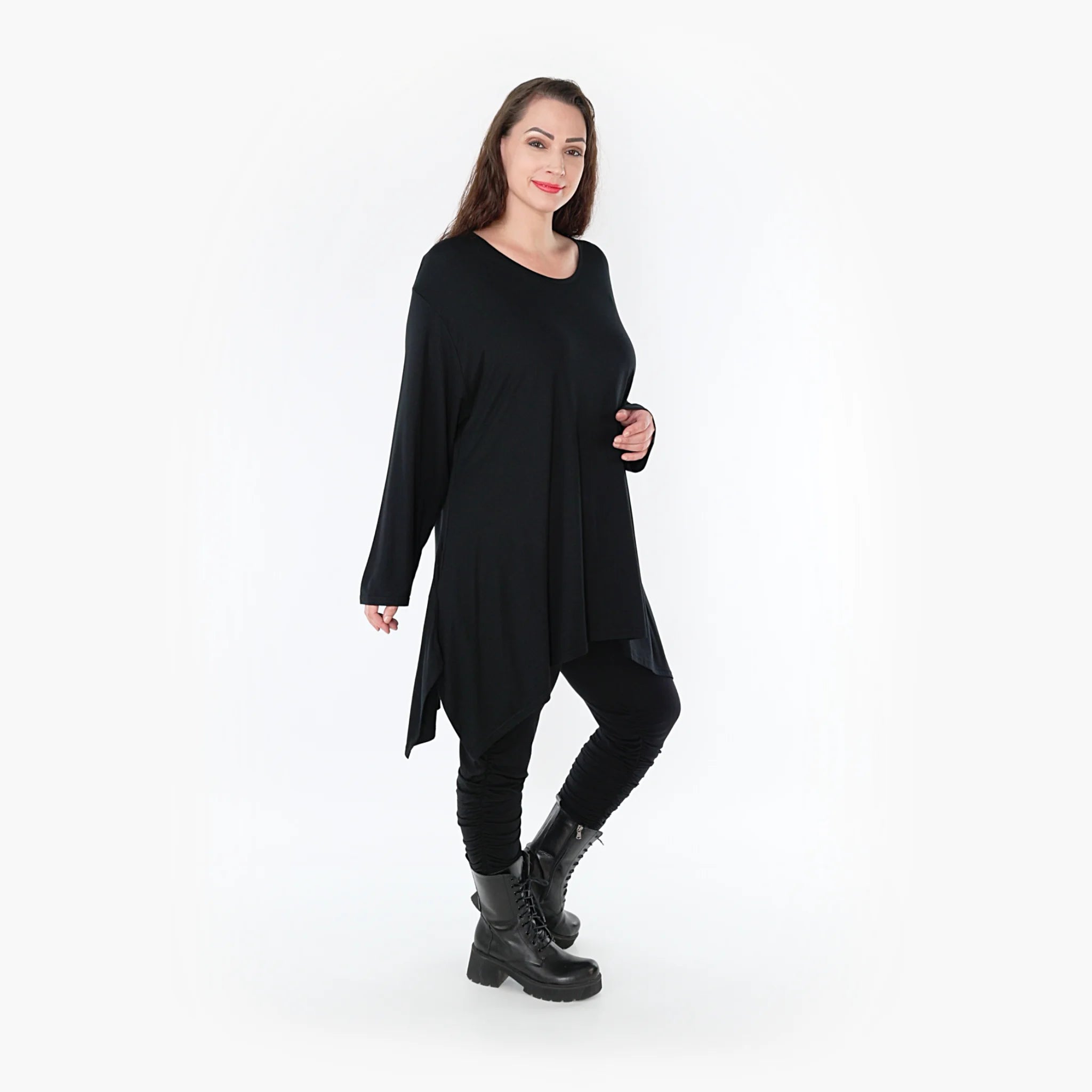 A-Form Shirt von AKH Fashion aus Viskose, ausgefallene, zeitlose Lagenlook Mode