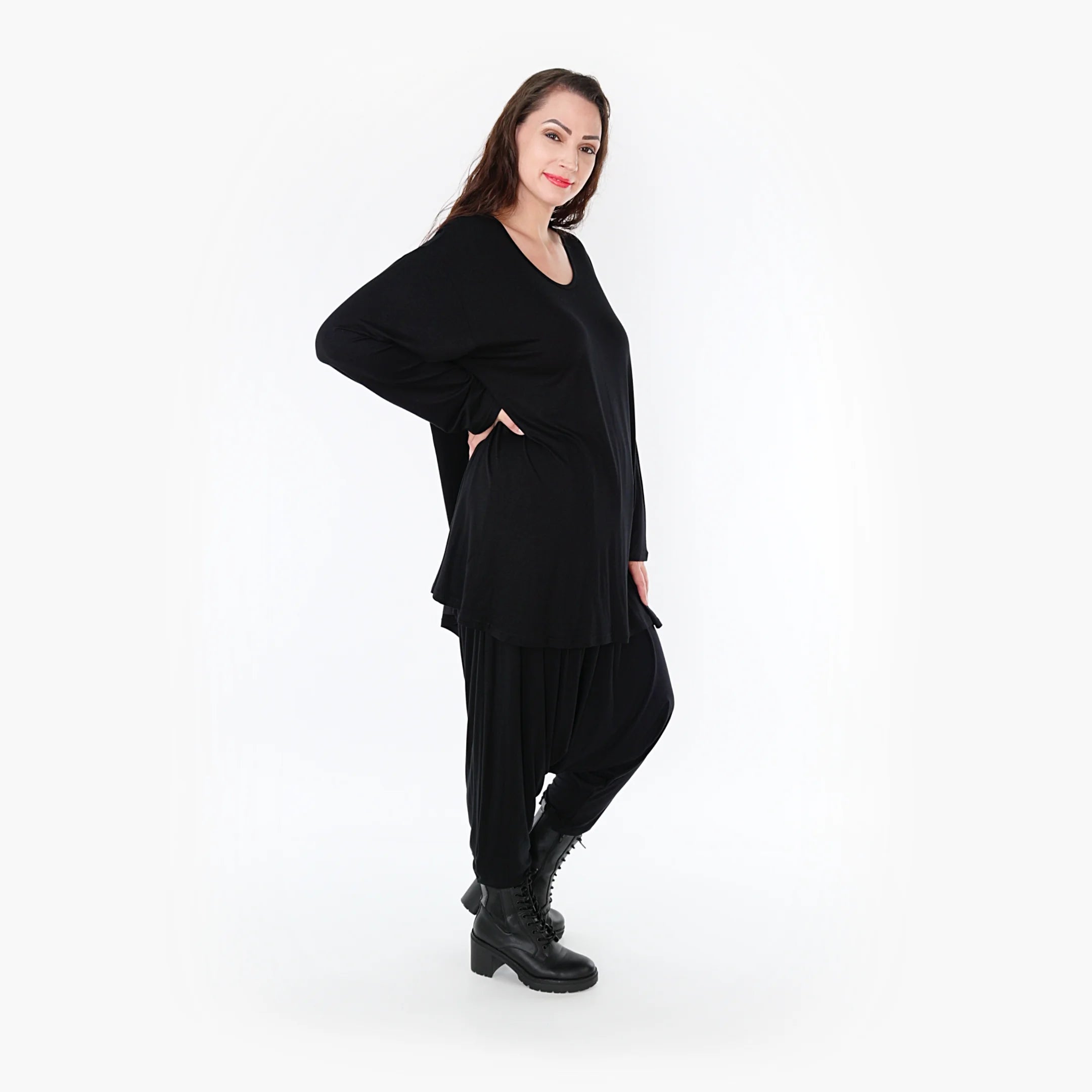Shirt von AKH Fashion aus Viskose in Glocken-Form, ausgefallene Lagenlook Mode