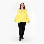  AKH Fashion Bigshirt in kastiger Form, aus Viskose, 1233.6888L, Gelb, Schick, Modern, Bequem