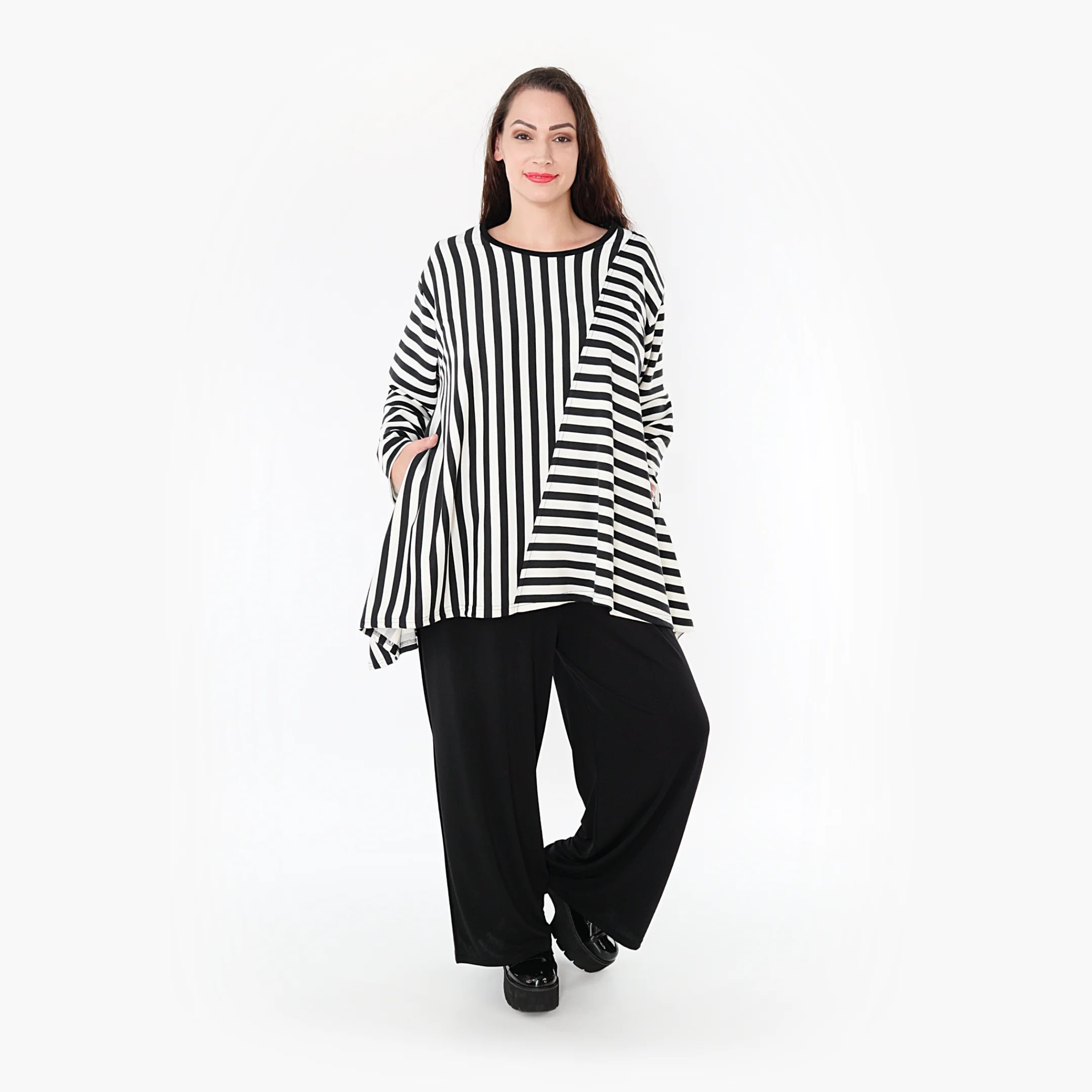 A-Form Shirt von AKH Fashion aus Viskose, ausgefallene, zeitlose Lagenlook Mode