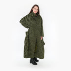  Ballonmantel von AKH Fashion aus Materialmix, 1365.06985, Schwarz-Lime, Raute, Schick
