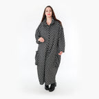  Ballonmantel von AKH Fashion aus Materialmix, 1365.06985, Schwarz-Weiß, Raute, Schick