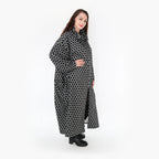  Ballonmantel von AKH Fashion aus Materialmix, 1365.06985, Schwarz-Weiß, Raute, Schick