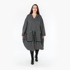  Ballonmantel von AKH Fashion aus Materialmix, 1365.06986, Schwarz-Weiß, Raute, Schick