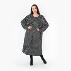  Ballonkleid von AKH Fashion aus Materialmix, 1365.06984, Schwarz-Weiß, Raute, Schick