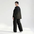 Zweiteiler im Oversize-Design aus French Terry mit Printdetails in Schwarz-Weiß von B-One – jetzt bei Modeare entdecken