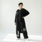 Oversize Grobstrick Cardigan mit Schrift Applikationen Übergang B One Damenmode jetzt bei Modeare entdecken