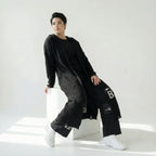 Oversize Grobstrick Cardigan mit Schrift Applikationen Übergang B One Damenmode jetzt bei Modeare entdecken