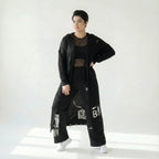 Oversize Grobstrick Cardigan mit Schrift Applikationen Übergang B One Damenmode jetzt bei Modeare entdecken