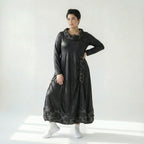 Oversize Kleid A Form Lederimitat Übergang Avantgarde Caraclan Damenmode Modeare Onlineshop