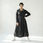 Oversize Kleid A Form Lederimitat Übergang Avantgarde Caraclan Damenmode Modeare Onlineshop