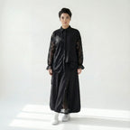 Trieste Oversize-Set mit Spitze: Schwarze Popeline-Bluse & Lagenrock – bei Modeare entdecken