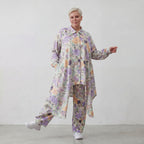 Bluse in Leinenoptik mit Zipfelsaum und Hemdkragen in zartem Magnolia mit Seitentaschen