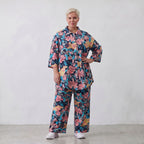 Feminine Bluse in luftiger Leinenoptik mit Hemdkragen und Dreiviertelarm in zartem Rosa