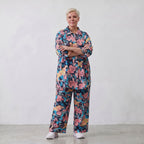 Feminine Bluse in luftiger Leinenoptik mit Hemdkragen und Dreiviertelarm in zartem Rosa