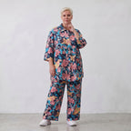 Feminine Bluse in luftiger Leinenoptik mit Hemdkragen und Dreiviertelarm in zartem Rosa