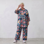 Feminine Bluse in luftiger Leinenoptik mit Hemdkragen und Dreiviertelarm in zartem Rosa