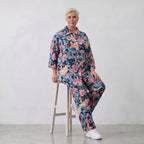 Feminine Bluse in luftiger Leinenoptik mit Hemdkragen und Dreiviertelarm in zartem Rosa