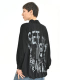  Just Angels Bluse in Vokuhila-Form, aus Viskose, 1041, Schwarz, Schick, Modern, Bequem